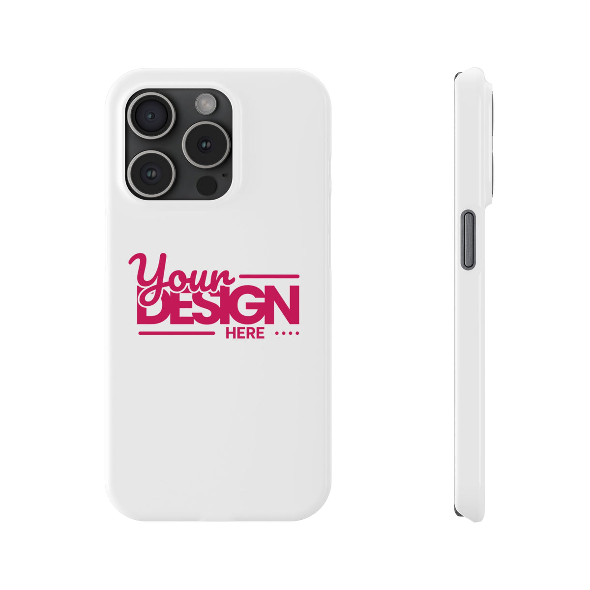 Customizable Slim Phone Case – Personalize Your Design with Name or Photo, Lightweight Protective Cover for iPhone