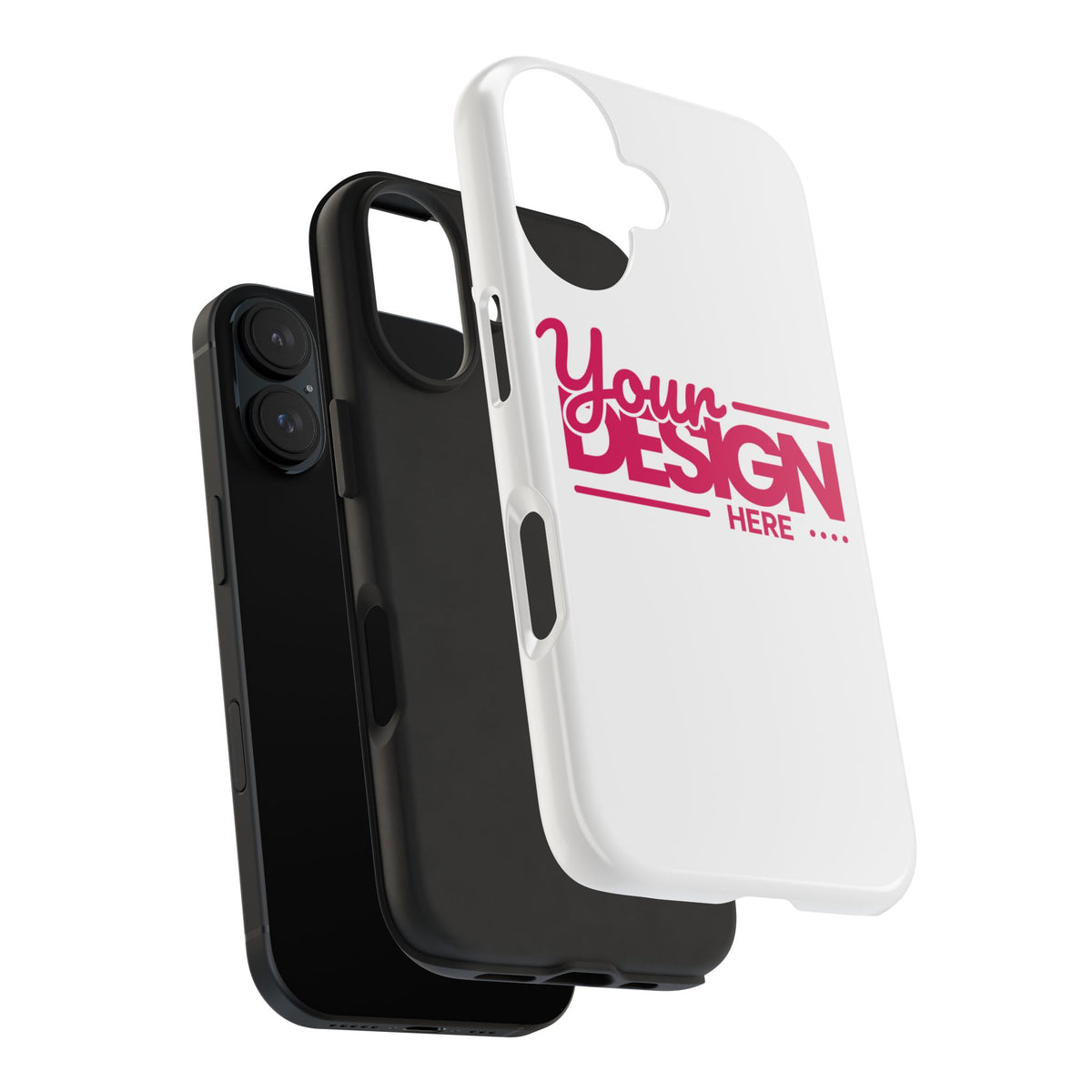 Personalized Tough Phone Case – Custom Name or Photo Protective Cover, Shock-Absorbent Durable Case for iPhone, Unique Gift Idea