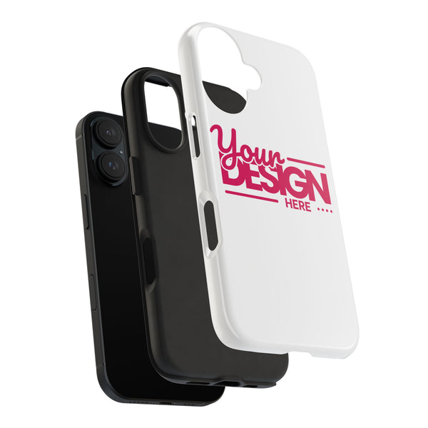 Personalized Tough Phone Case – Custom Name or Photo Protective Cover, Shock-Absorbent Durable Case for iPhone, Unique Gift Idea