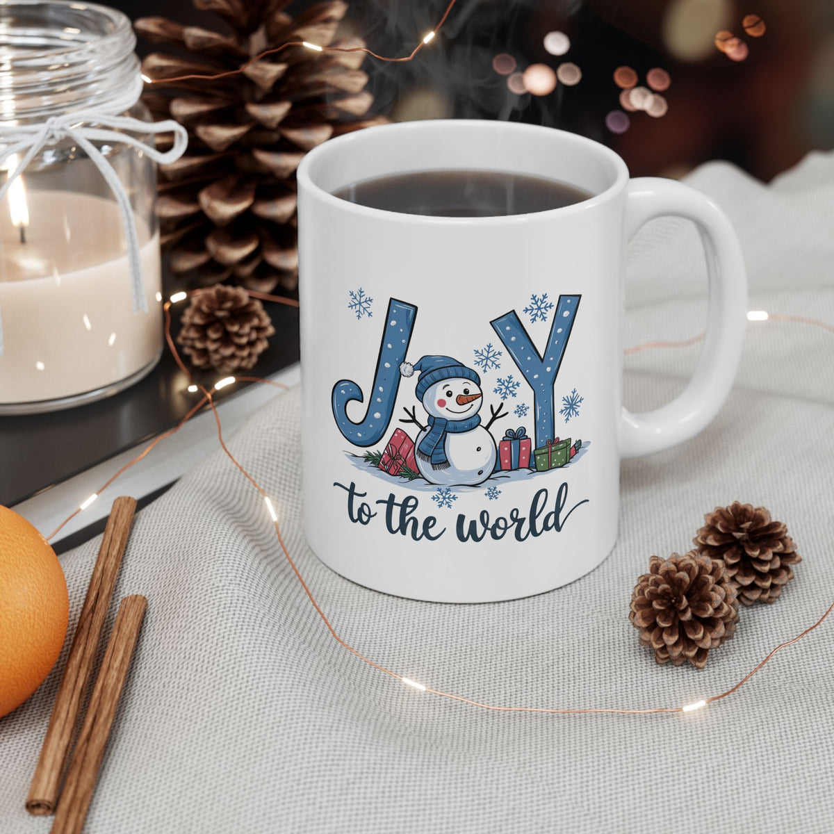 Joy to the World Christmas Mug – Festive Holiday Ceramic Coffee Cup (11oz, 15oz)