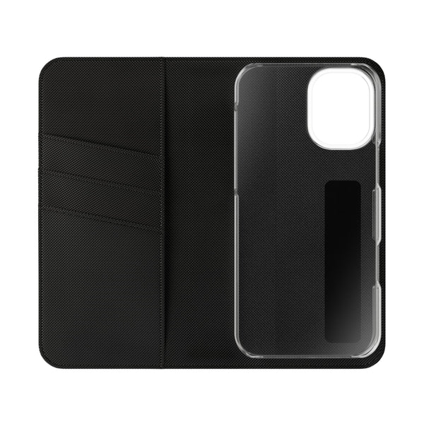 Customizable Flip Phone Wallet Case – ‘Your Design Here’ Folio Cover with Card Holder, Personalized Phone Case for iPhone