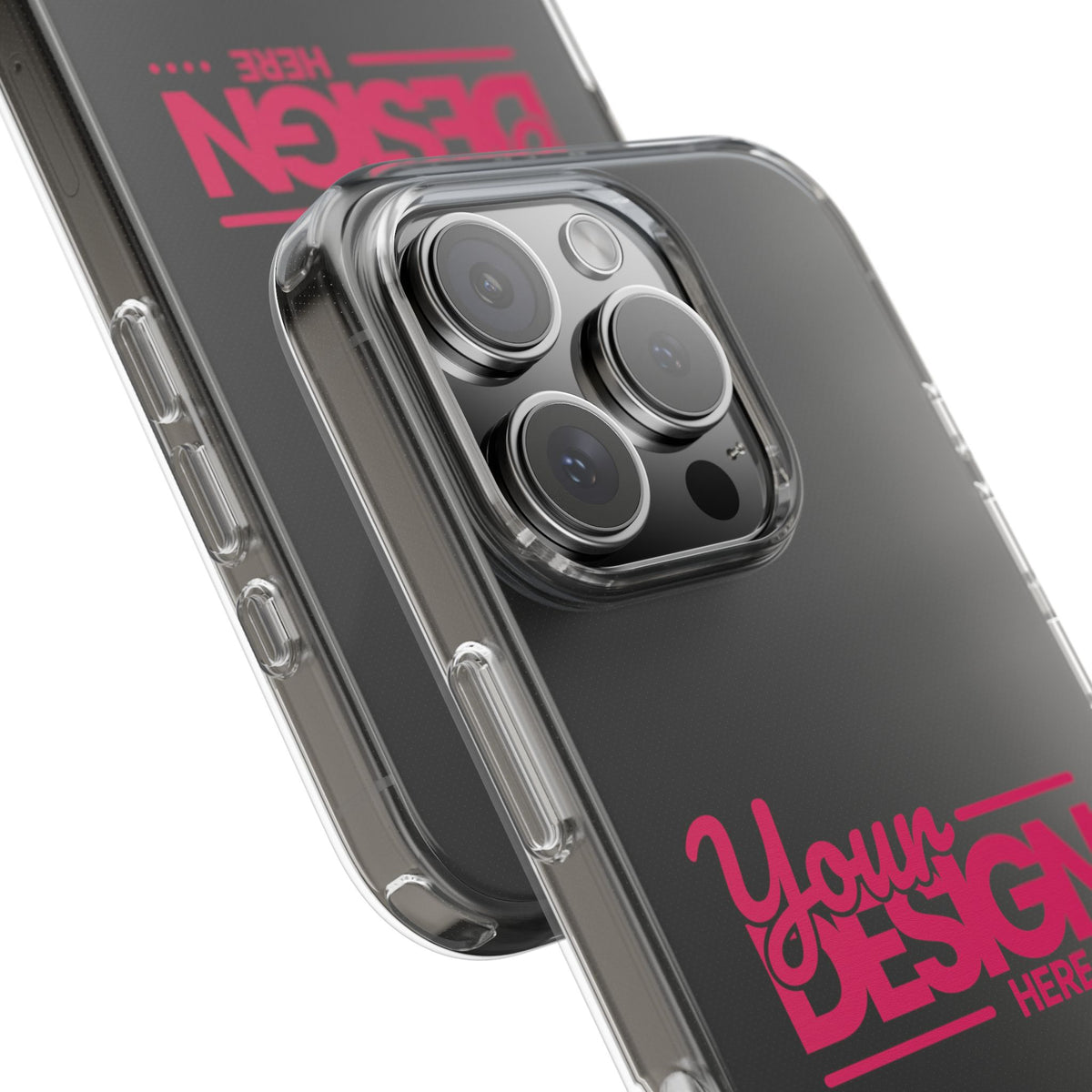 Customizable Clear Impact-Resistant Phone Case – Personalized Name or Photo Design, Transparent Shockproof Cover for iPhone