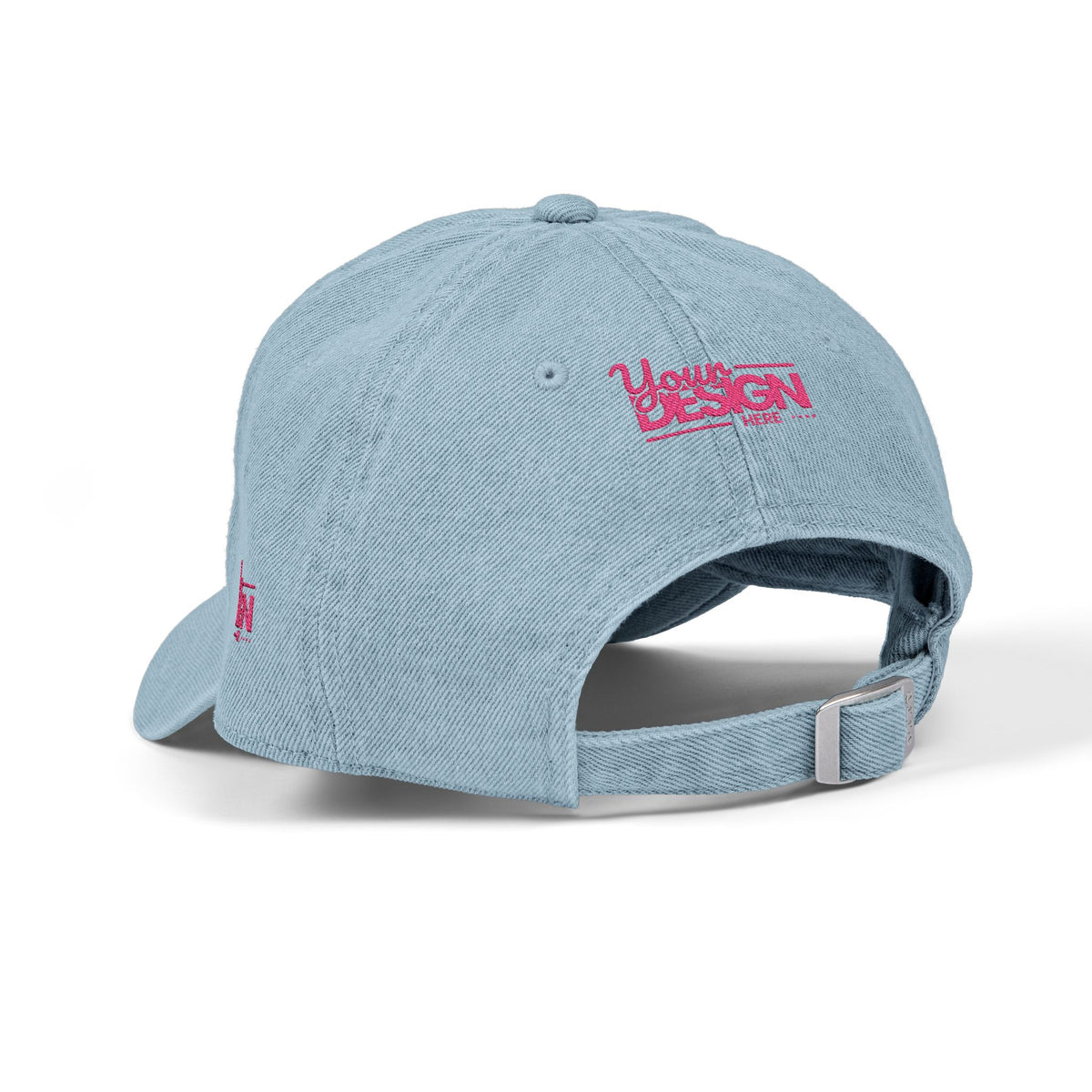 Denim Baseball Hat – Embroidered ‘Your Design Here’ Custom Cap, Personalized Casual Adjustable Dad Hat for Men & Women