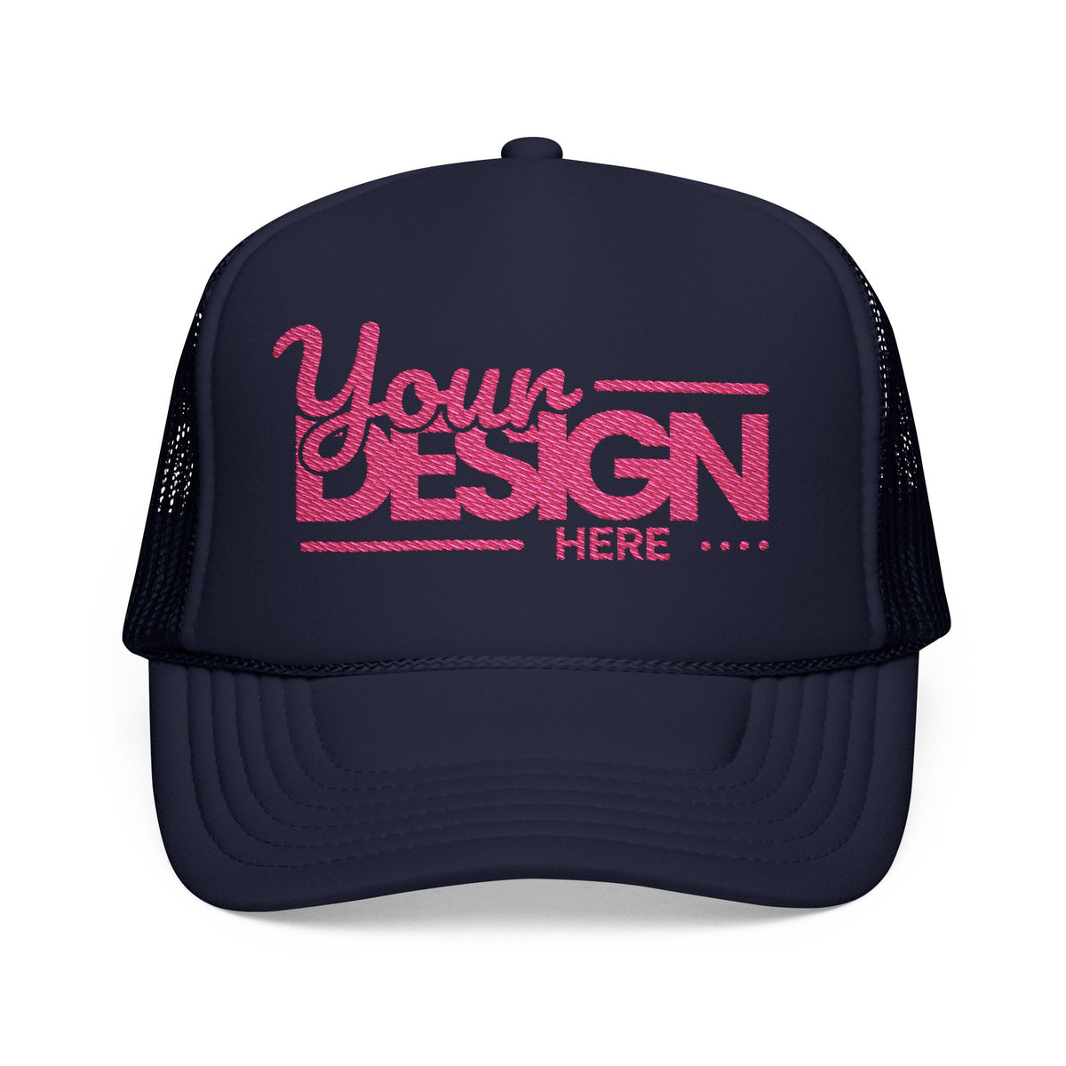 Custom Foam Trucker Hat – Personalized High-Profile 5-Panel Cap with Embroidery, Vintage Snapback Mesh Hat for Men & Women