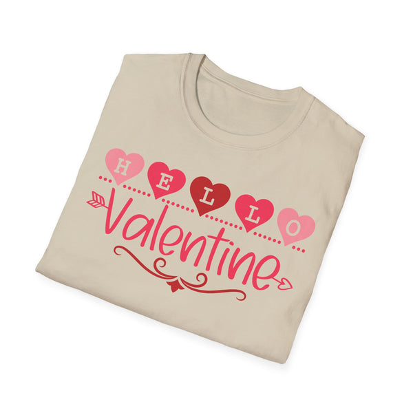 Greeting Valentine T-Shirt - Love Shirt - Heart Graphic Valentine's Tee