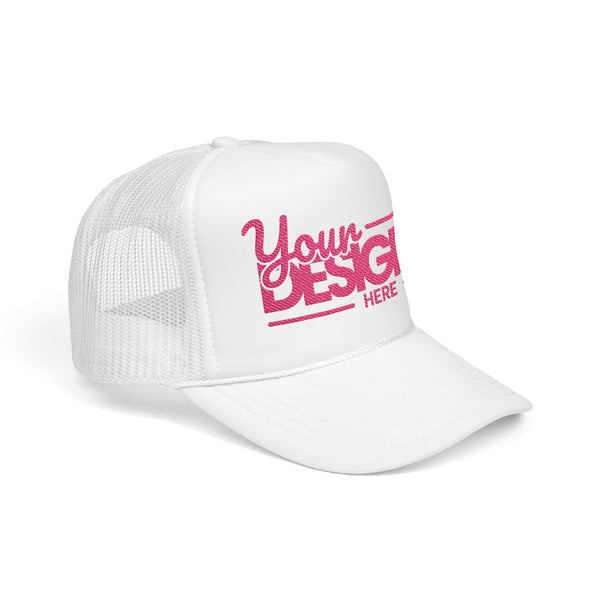 Custom Foam Trucker Hat – Personalized High-Profile 5-Panel Cap with Embroidery, Vintage Snapback Mesh Hat for Men & Women