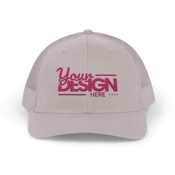 Sparkle Mesh Trucker Cap – Custom ‘Your Design Here’ Embroidered Snapback, Personalized Glitter Hat for Women & Events