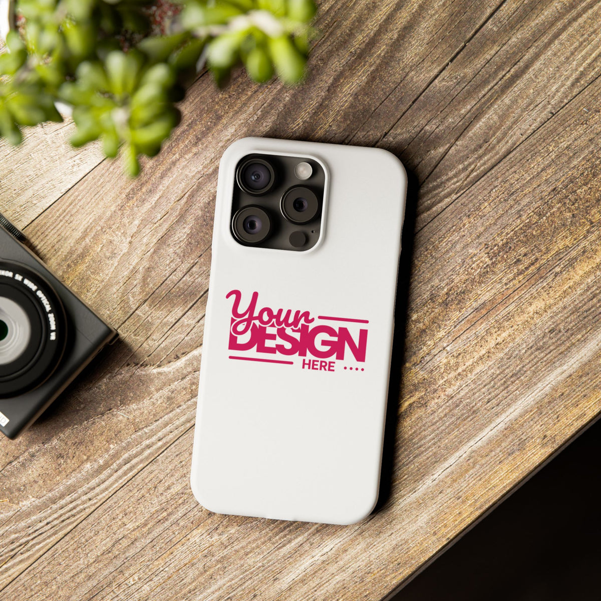 Customizable Slim Phone Case – Personalize Your Design with Name or Photo, Lightweight Protective Cover for iPhone