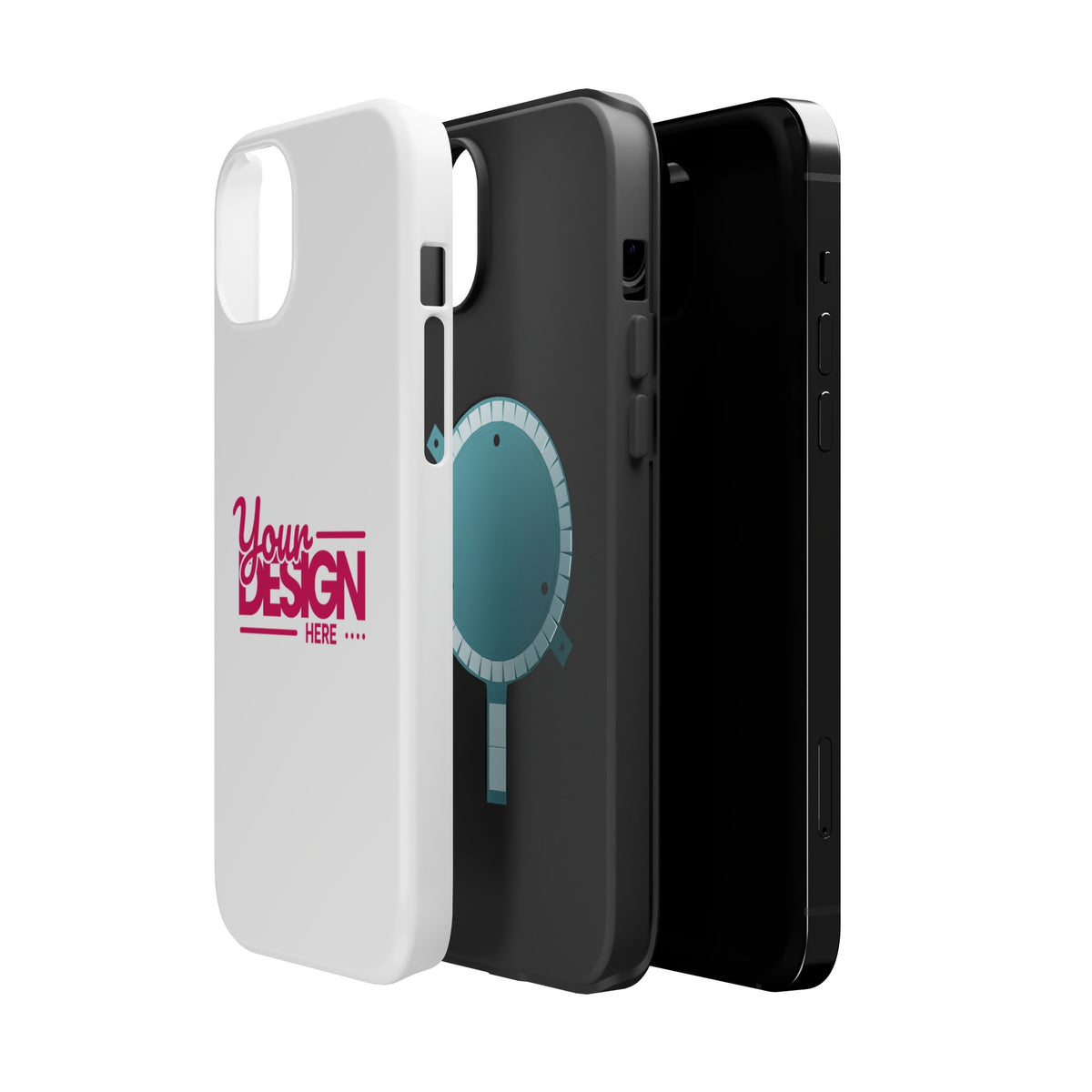 Durable Custom Magnetic Phone Case – Personalized Name or Photo Design, Shockproof Protective Cover for iPhone