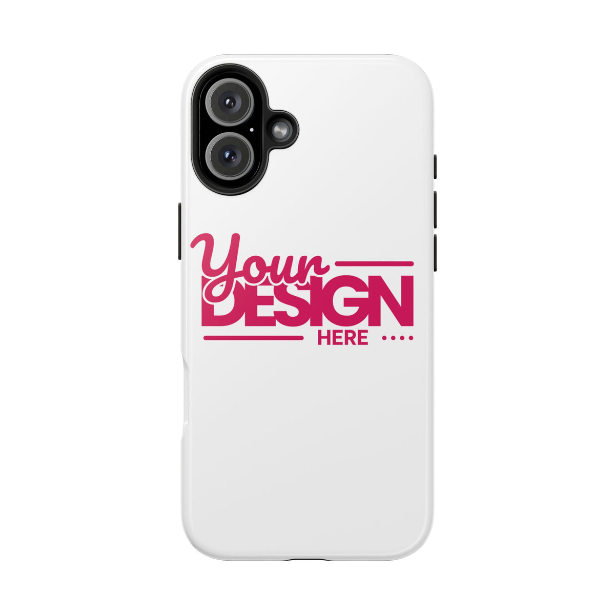 Personalized Tough Phone Case – Custom Name or Photo Protective Cover, Shock-Absorbent Durable Case for iPhone, Unique Gift Idea