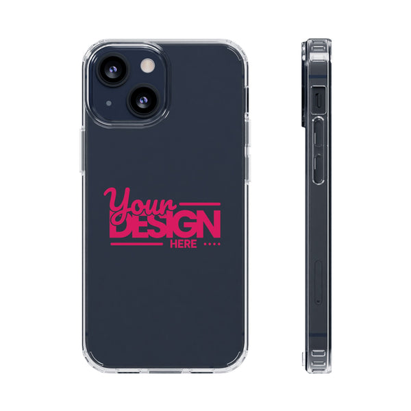 Customizable Clear Impact-Resistant Phone Case – Personalized Name or Photo Design, Transparent Shockproof Cover for iPhone