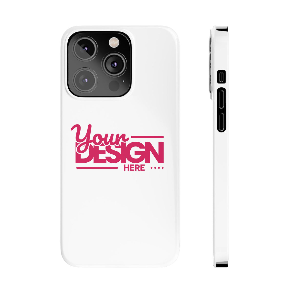 Customizable Slim Phone Case – Personalize Your Design with Name or Photo, Lightweight Protective Cover for iPhone