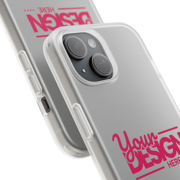 Customizable Flexi Phone Case – Personalize Your Design with Name or Photo, Flexible Protective Cover for iPhone