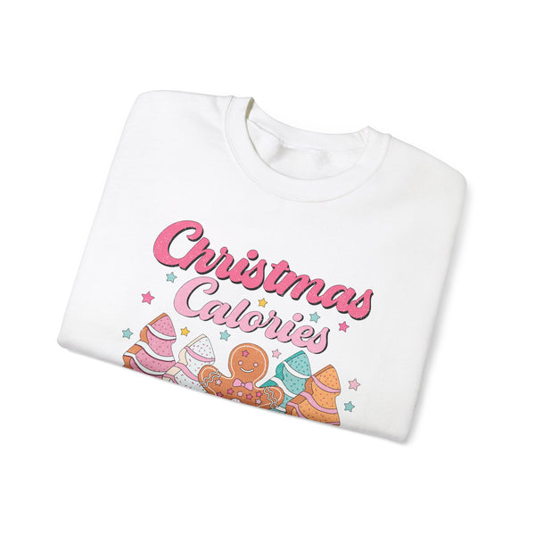 Christmas Calories Don't Count Crewneck Sweatshirt - Fun Gingerbread & Treats Christmas Sweater