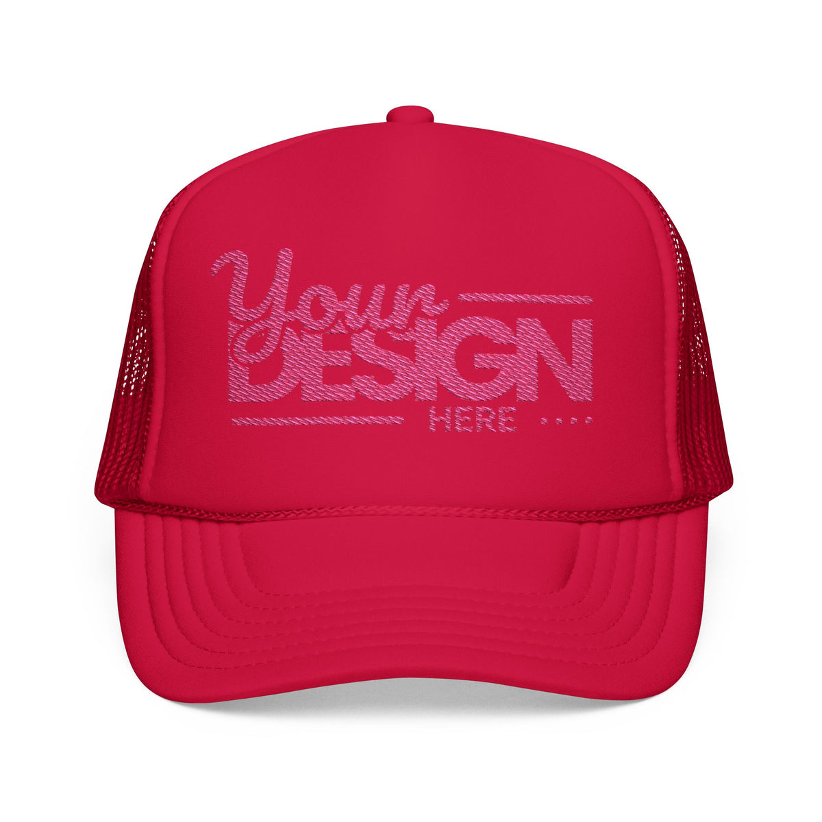Custom Foam Trucker Hat – Personalized High-Profile 5-Panel Cap with Embroidery, Vintage Snapback Mesh Hat for Men & Women