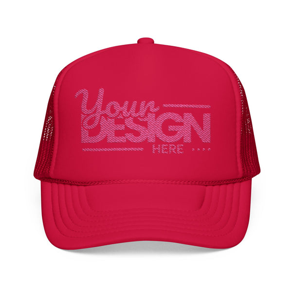 Custom Foam Trucker Hat – Personalized High-Profile 5-Panel Cap with Embroidery, Vintage Snapback Mesh Hat for Men & Women