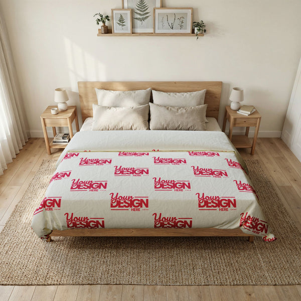 Personalized Cotton Duvet Cover With Photo And Name
