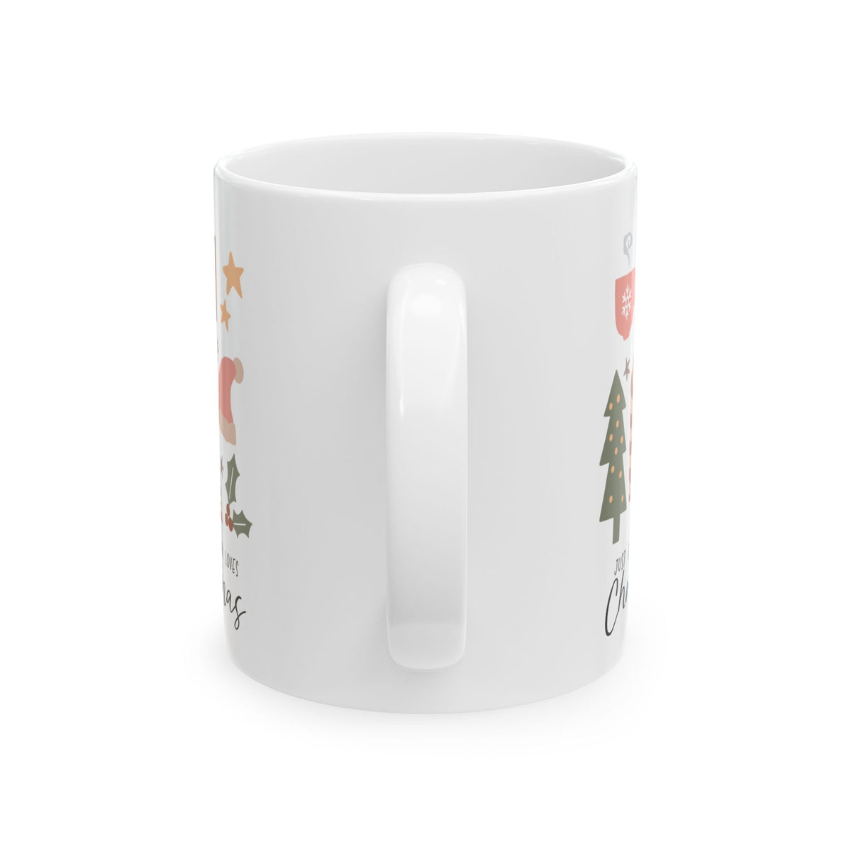 Christmas Coffee Mug — Cute Santa & Trees Holiday Ceramic Mug (11oz, 15oz)