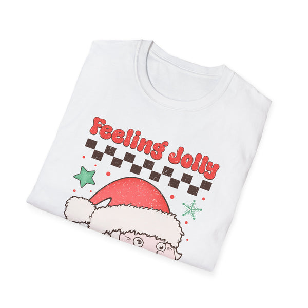 Feeling Jolly Christmas Santa Claus Holiday Shirt - Funny Christmas T-shirt for Men and Women