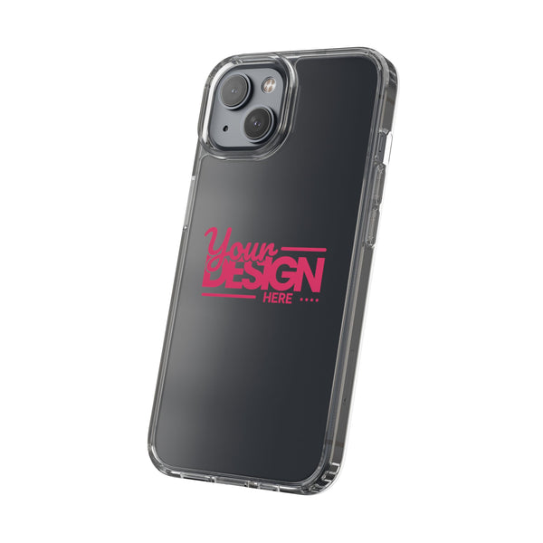 Clear Phone Case – Transparent Protective Cover with Custom Design (‘Your Design Here’), Personalized Case for iPhone