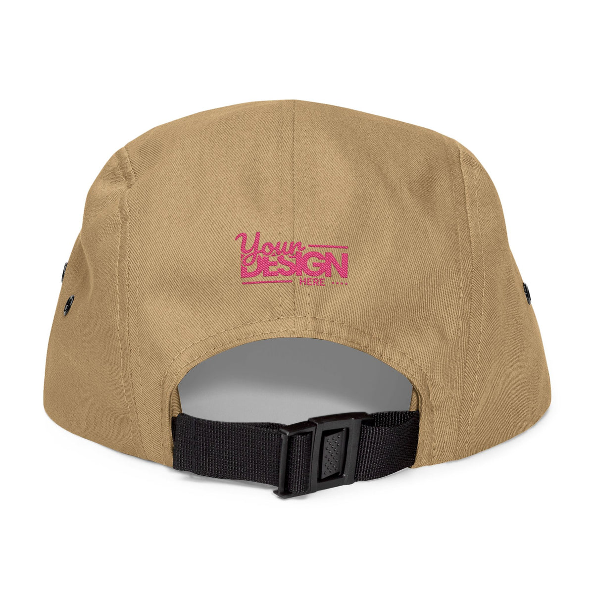 Custom Five-Panel Hat – Personalized Embroidered Cotton Cap, Low-Profile Streetwear Strapback with Front & Back Logo Design