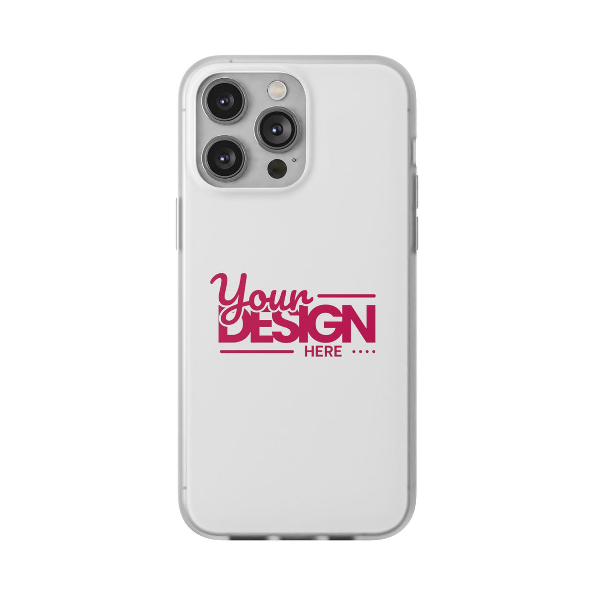 Customizable Flexi Phone Case – Personalize Your Design with Name or Photo, Flexible Protective Cover for iPhone