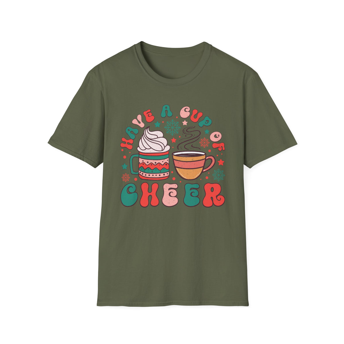 Have a Cup of Cheer Hot Chocolate Graphic Tee - Christmas Drink, Hot Cocoa, Winter Holiday Shirt, Cute Christmas Tee