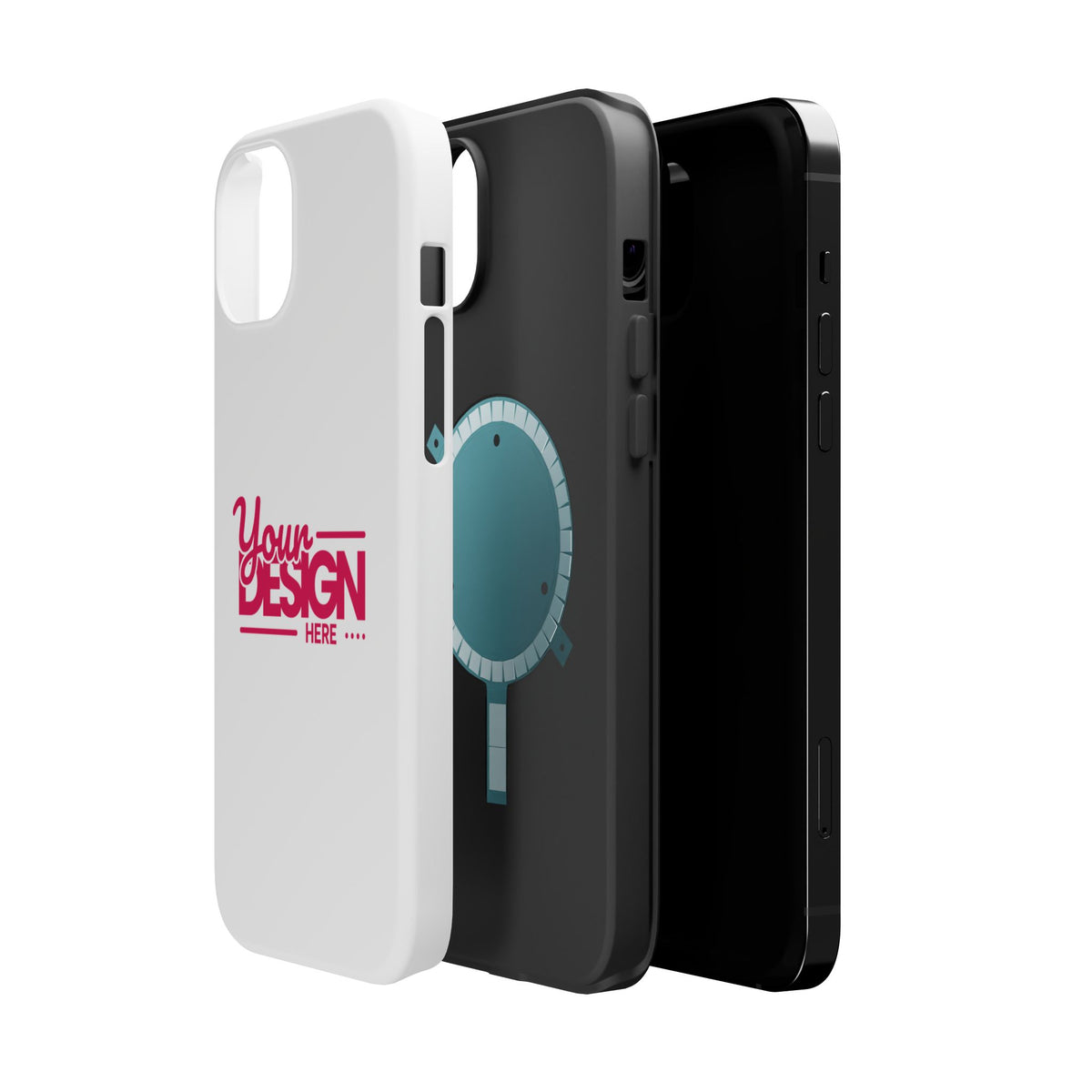 Durable Custom Magnetic Phone Case – Personalized Name or Photo Design, Shockproof Protective Cover for iPhone