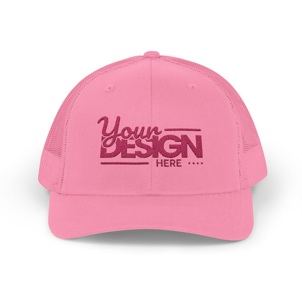 Sparkle Mesh Trucker Cap – Custom ‘Your Design Here’ Embroidered Snapback, Personalized Glitter Hat for Women & Events