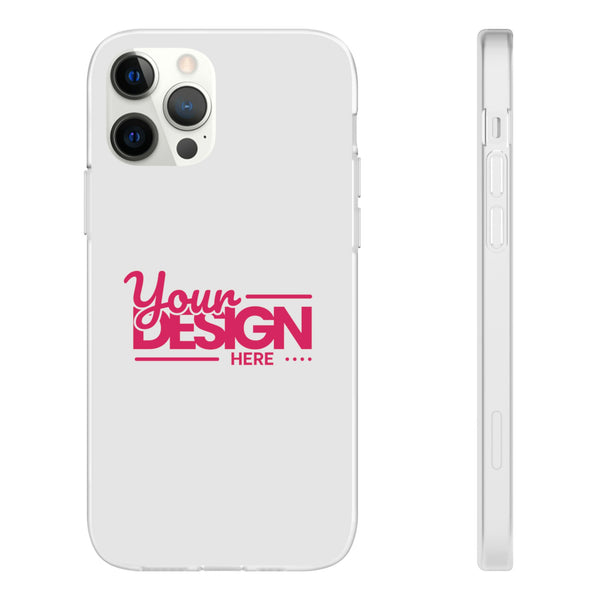 Customizable Flexi Phone Case – Personalize Your Design with Name or Photo, Flexible Protective Cover for iPhone