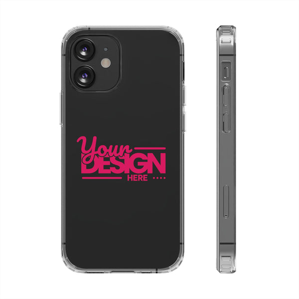 Customizable Clear Impact-Resistant Phone Case – Personalized Name or Photo Design, Transparent Shockproof Cover for iPhone