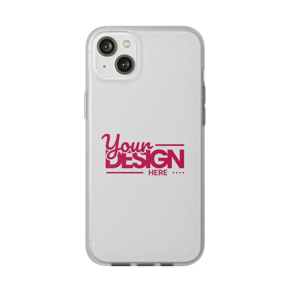 Customizable Flexi Phone Case – Personalize Your Design with Name or Photo, Flexible Protective Cover for iPhone
