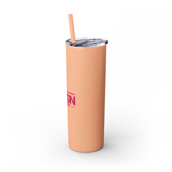 Personalized Skinny Tumbler with Straw, 20oz - Custom Travel Mug, Eco-Friendly Drinkware, Gift for Her, Stylish Hydration, Fun Party Favor
