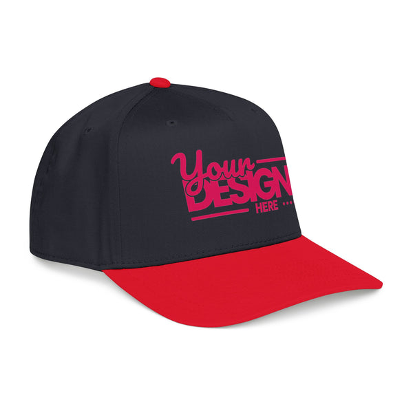 Custom Structured Baseball Cap – Personalized 5-Panel Snapback with Embroidered or Printed Design, Mid-Profile Custom Logo Ha