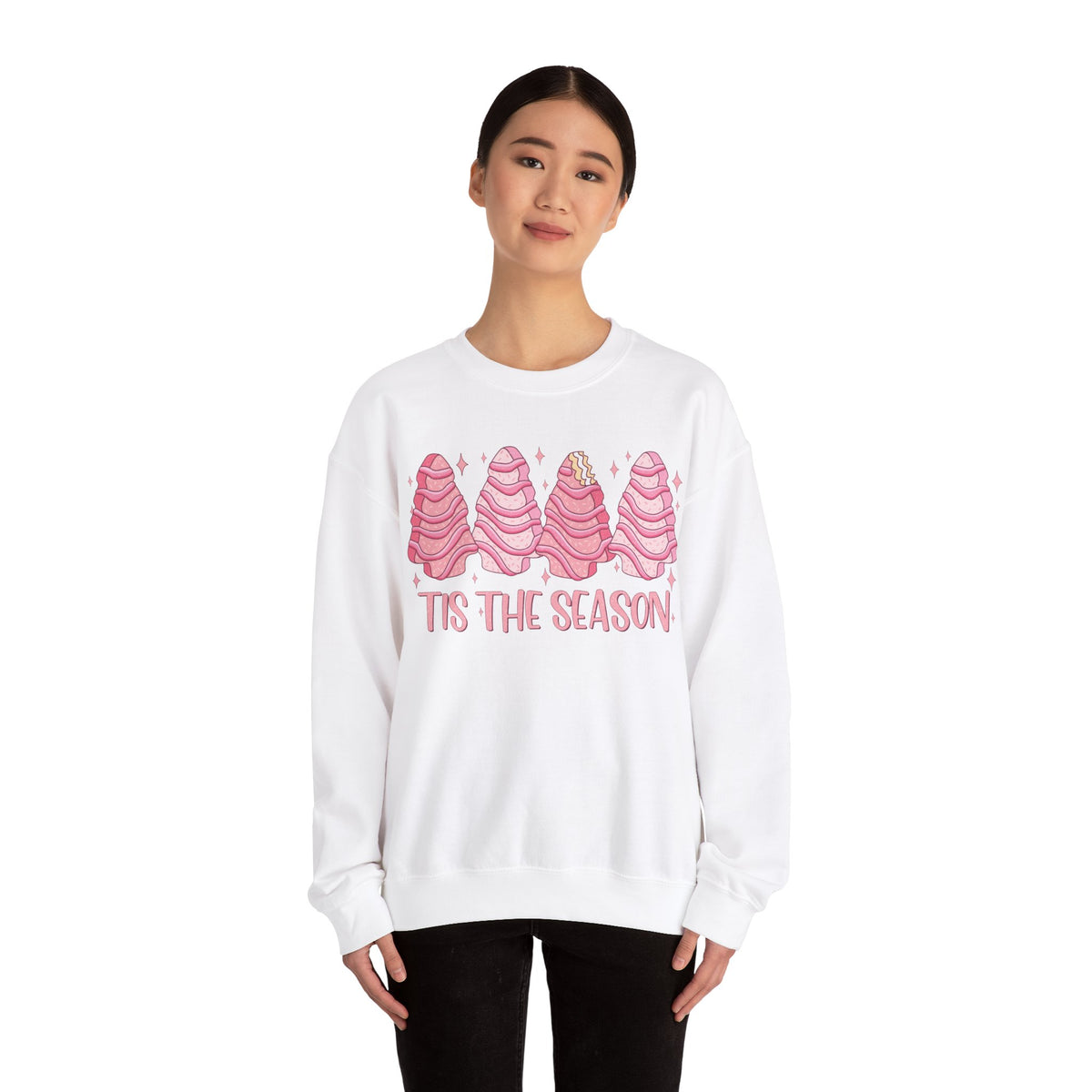 Tis the Season Crewneck Sweatshirt - Whimsical Christmas Tree Christmas Sweater - Holiday Spirit