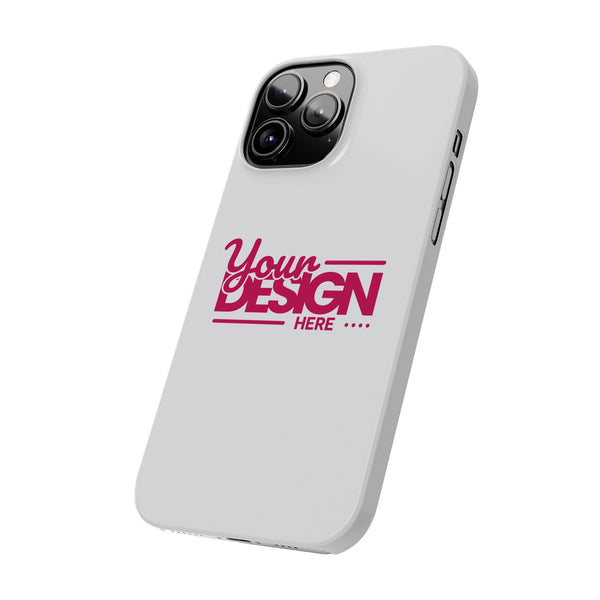 Customizable Slim Phone Case – Personalize Your Design with Name or Photo, Lightweight Protective Cover for iPhone
