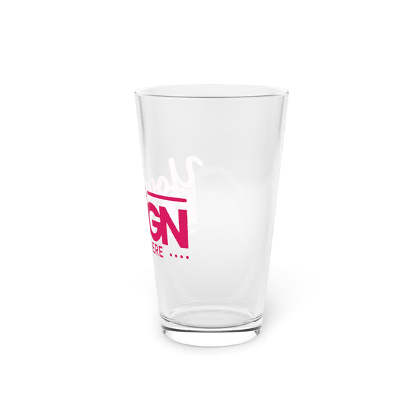 Custom 16oz Pint Glass, Personalized Drinkware for Parties, Gifts, Barware, Wedding Favors, Unique Keepsake