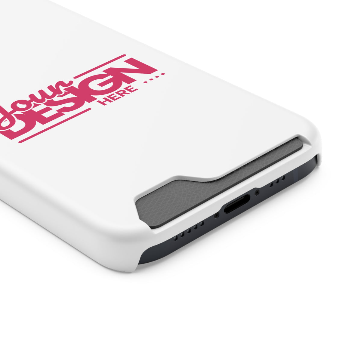 Card Holder Phone Case — Slim Protective Wallet Case with 'Your Design Here' Print