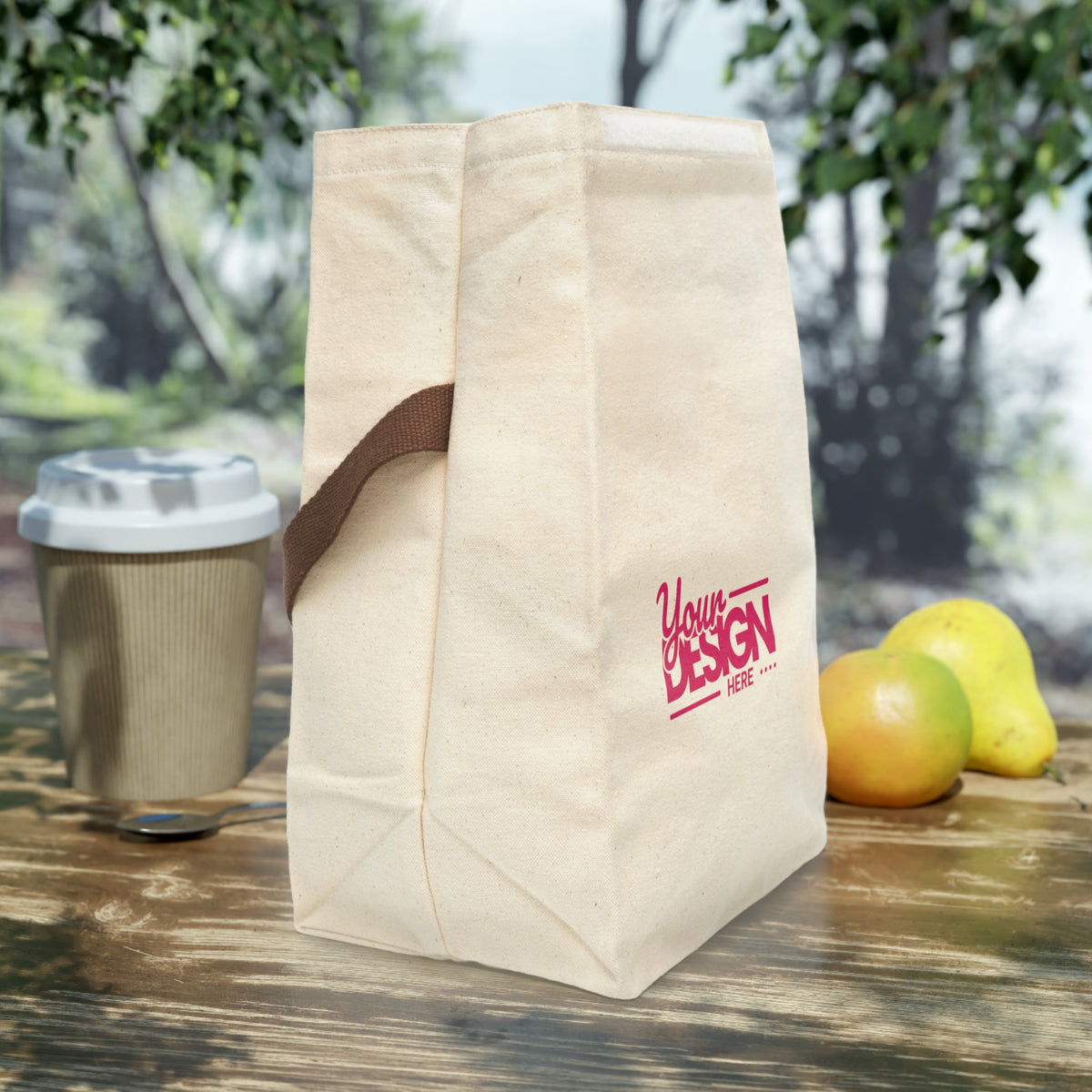 Custom Personalized Canvas Lunch Bag – Reusable Insulated Tote for Work, School & Picnic, Eco-Friendly Food Storage Bag
