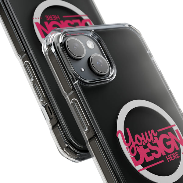 Magnetic Clear Phone Case – Custom ‘Your Design Here’ MagSafe-Compatible Impact-Resistant Cover for iPhone