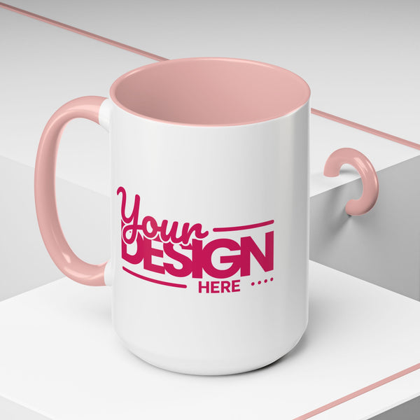 Personalized Accent Coffee Mug - Custom Design Option, Gift for Coffee Lovers, Unique Kitchen Decor, DIY Mug, Creative Drinkware
