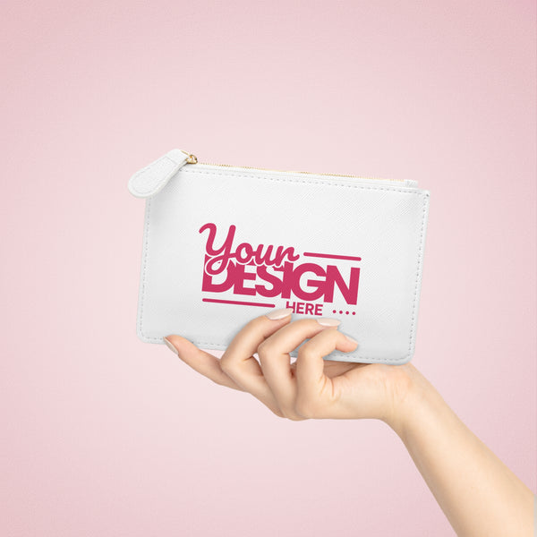 Mini Clutch Bag – Custom ‘Your Design Here’ Logo Wristlet, Personalized Small Pouch for Events, Gifts & Everyday Use