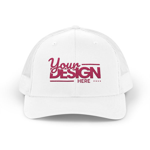 Sparkle Mesh Trucker Cap – Custom ‘Your Design Here’ Embroidered Snapback, Personalized Glitter Hat for Women & Events