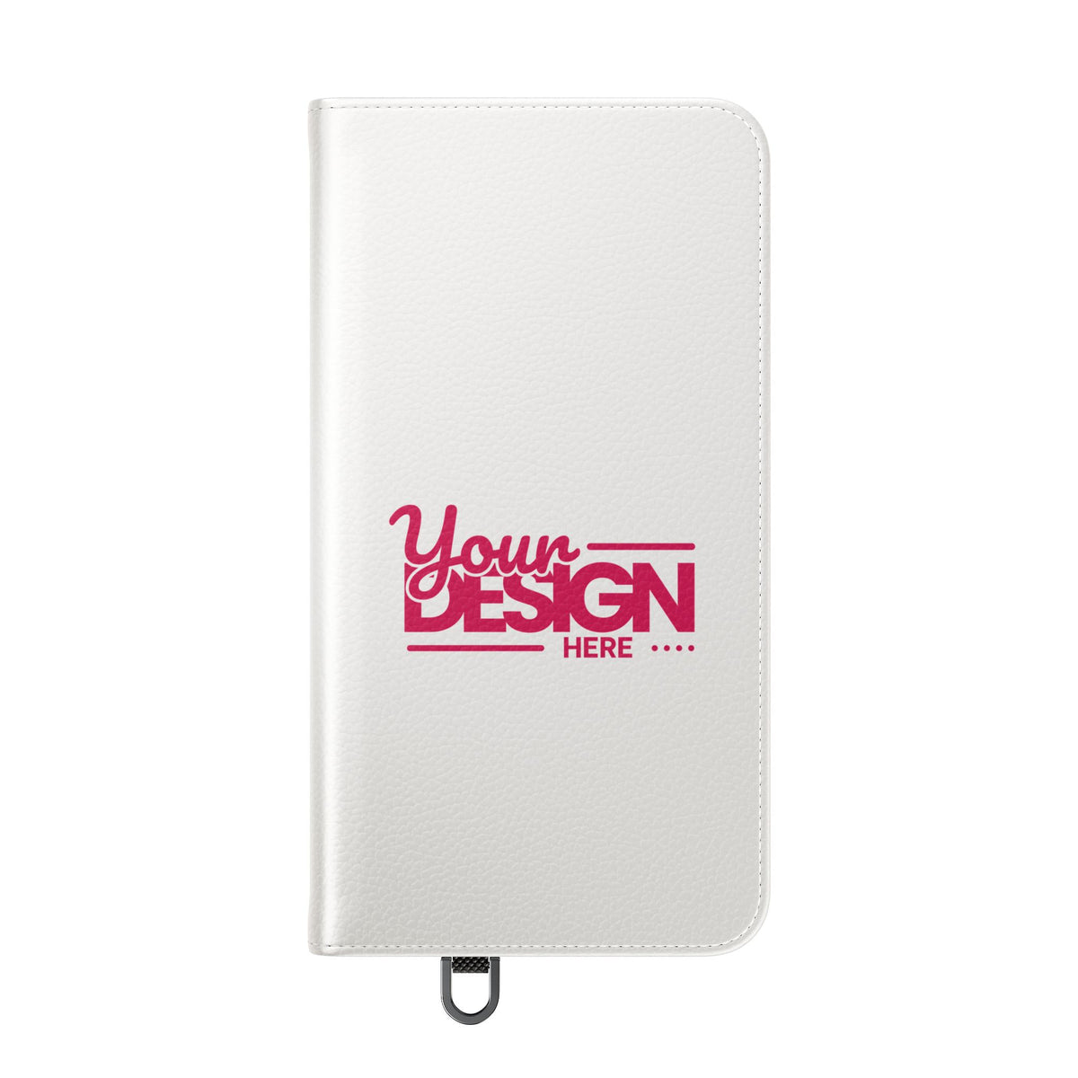 Customizable Flip Phone Wallet Case – ‘Your Design Here’ Folio Cover with Card Holder, Personalized Phone Case for Samsung