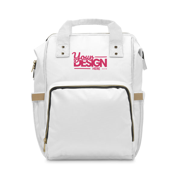 Custom Multifunctional Diaper Backpack – Personalized Baby Changing Bag with Insulated Bottle Pockets, Wipes Pocket & Stroller Straps