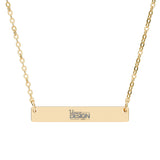 Engravable Horizontal Bar Necklace With Custom Name And Message Pendant by Printify
