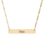 Engravable Horizontal Bar Necklace With Custom Name And Message Pendant by Printify
