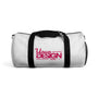 Custom White Duffel Bag with 'Your Design Here' Logo – Personalized Gym & Travel Gear