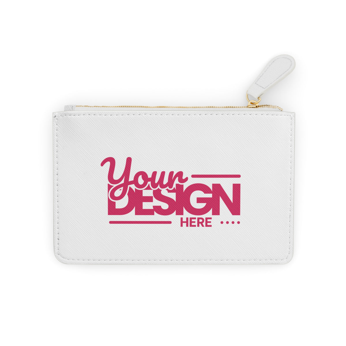 Mini Clutch Bag – Custom ‘Your Design Here’ Logo Wristlet, Personalized Small Pouch for Events, Gifts & Everyday Use