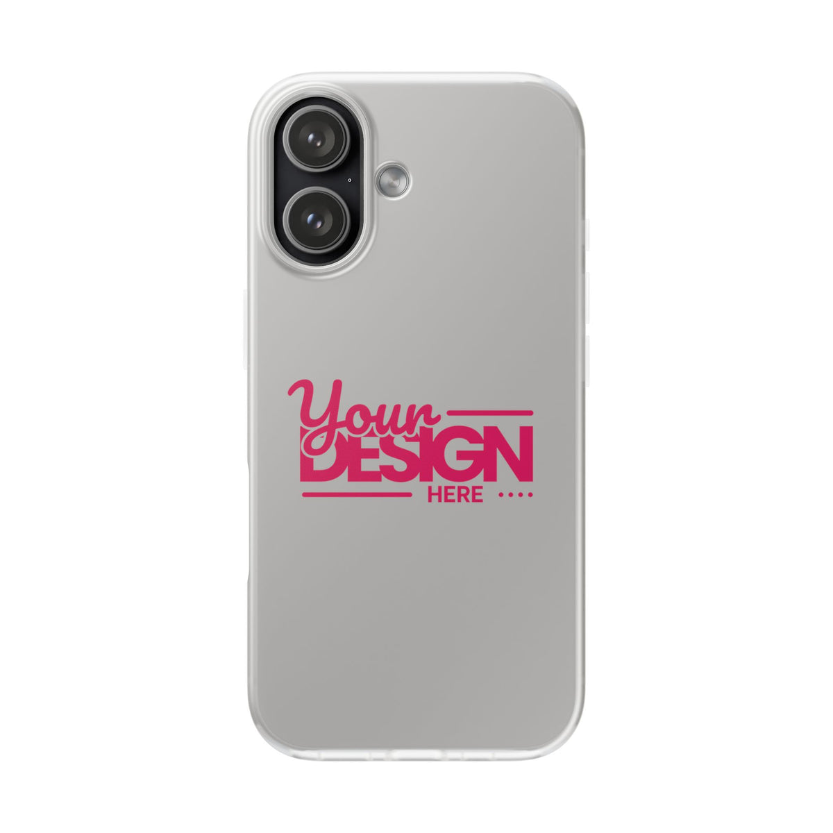 Customizable Flexi Phone Case – Personalize Your Design with Name or Photo, Flexible Protective Cover for iPhone